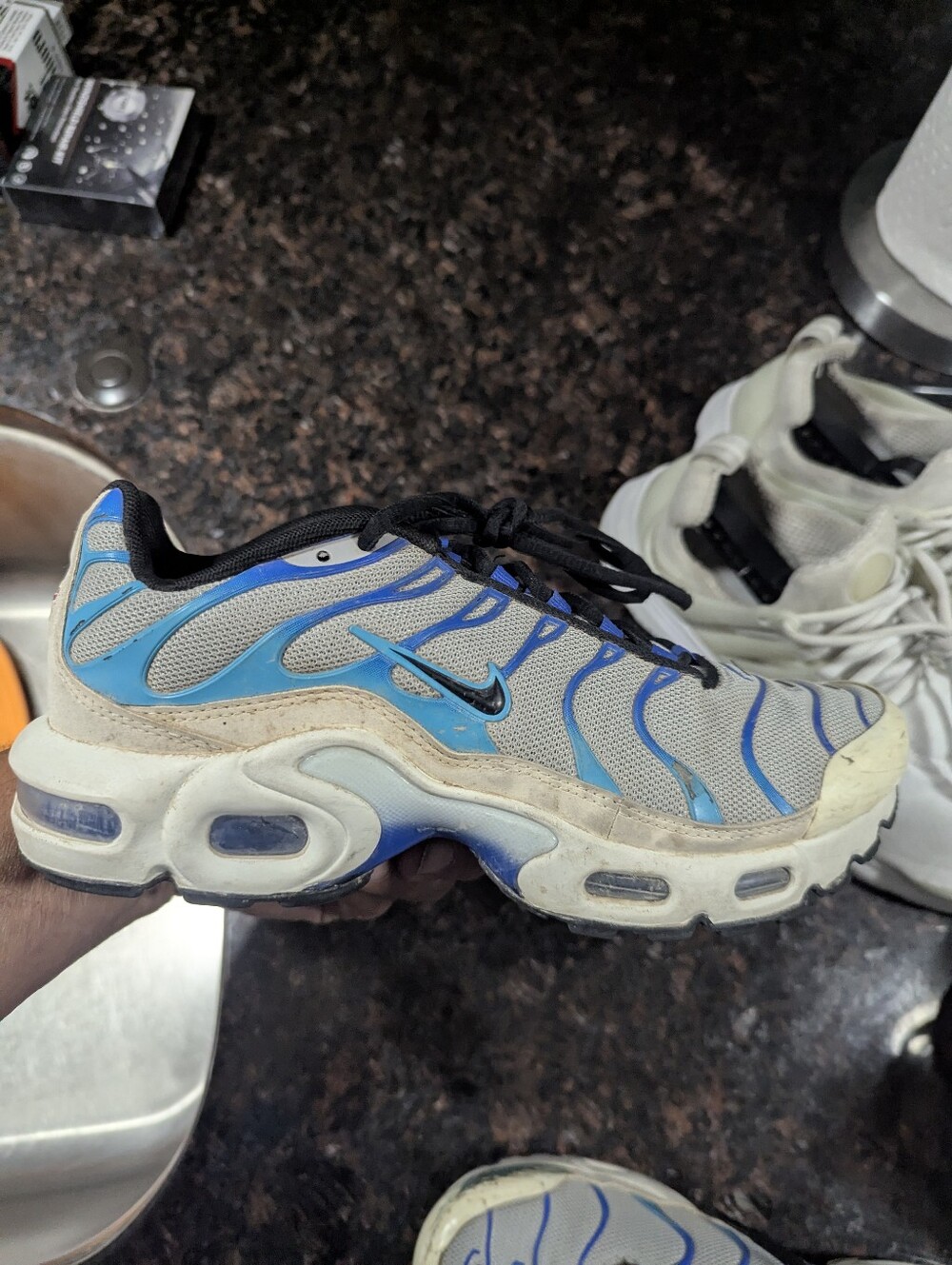Nike Air Max Plus Women's Size 8.5 GS 'Light Smoke Blue Lightning Shoes Youth 7
